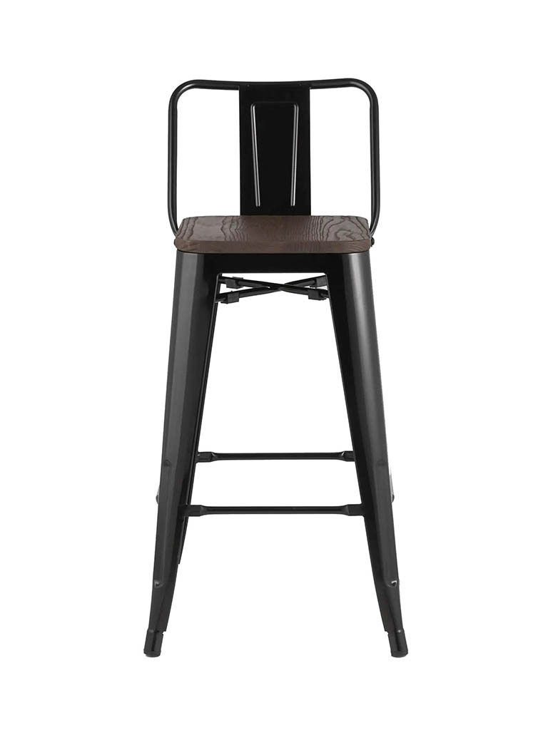 Полубарный стул Stool Group Tolix Wood дерево